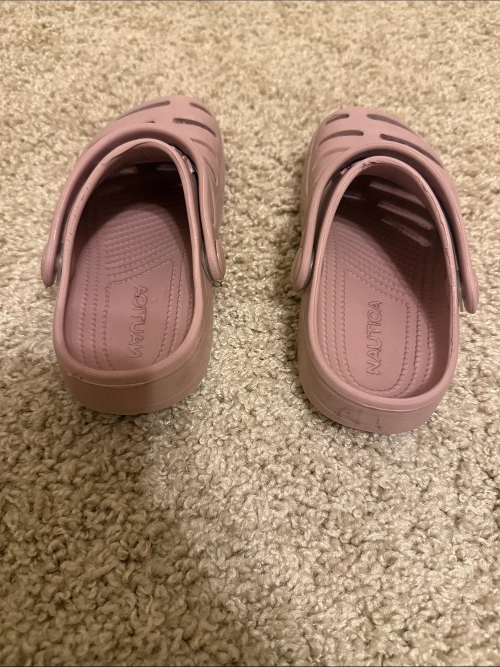 Nautica Kids Mauve Slip-On Clogs with Vent Slots